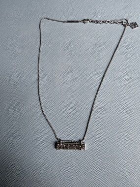 Kendra Scott Silver Pavé Bar Pendant Necklace